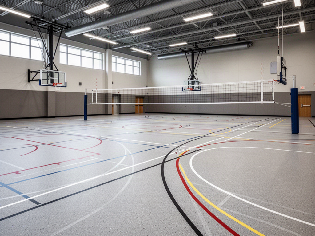 Multi-Sport Vinyl Flooring application concept