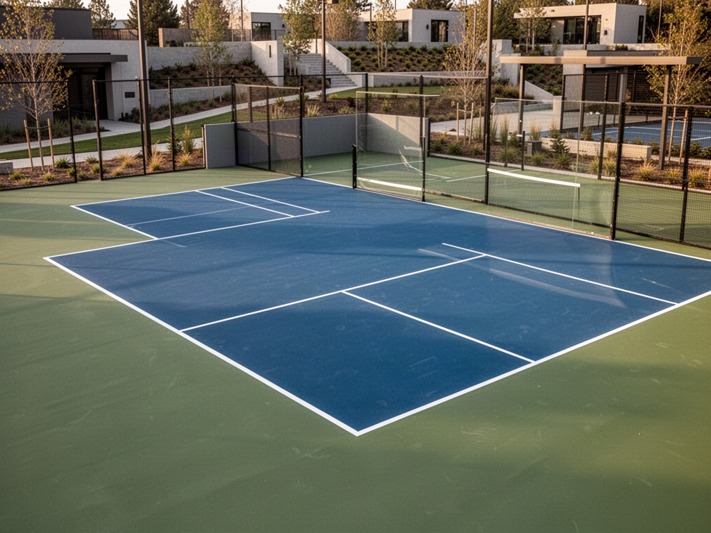 Acrylic Pickleball Flooring application concept