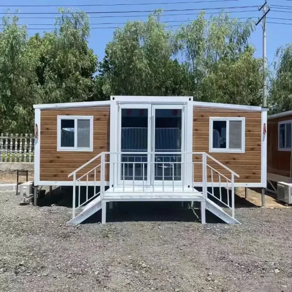 Montara expandable modular building with wood-look exterior accent panels and central entrance
