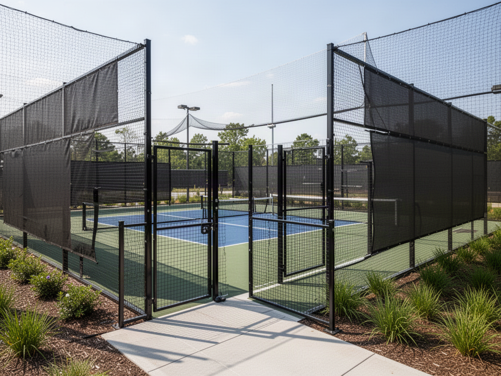 Sports court fencing and containment application reference