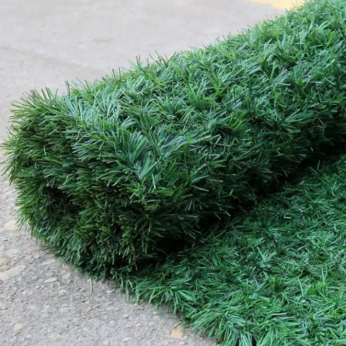 Rolled artificial grass privacy fencing