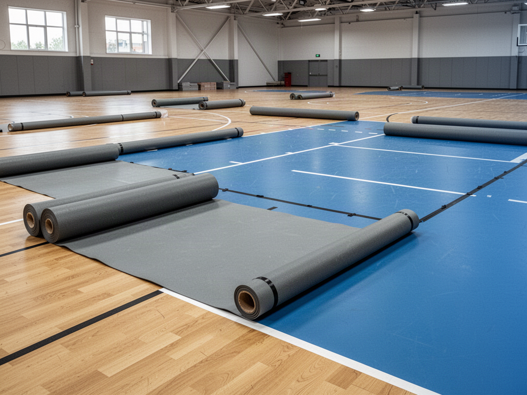 Portable Court Roll Flooring application concept