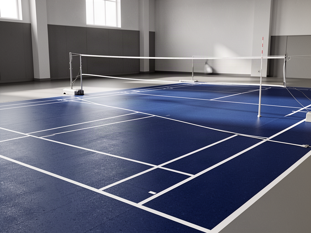 Badminton Vinyl Flooring application concept