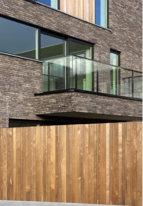 Architectural timber fence integrated with modern home