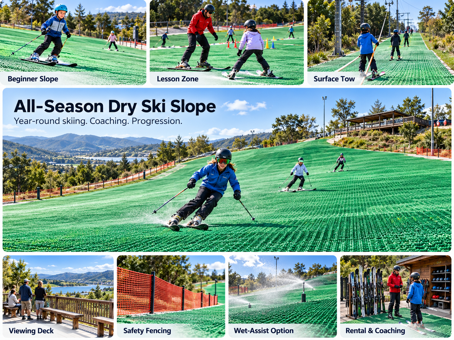SLOPEspan Learn package including training slope, safety fencing and support amenities