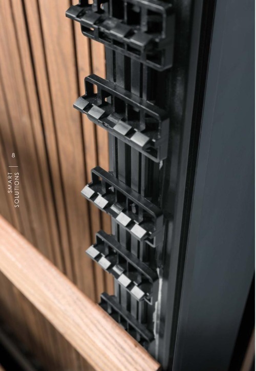 Concealed timber fixing clips on aluminium substructure