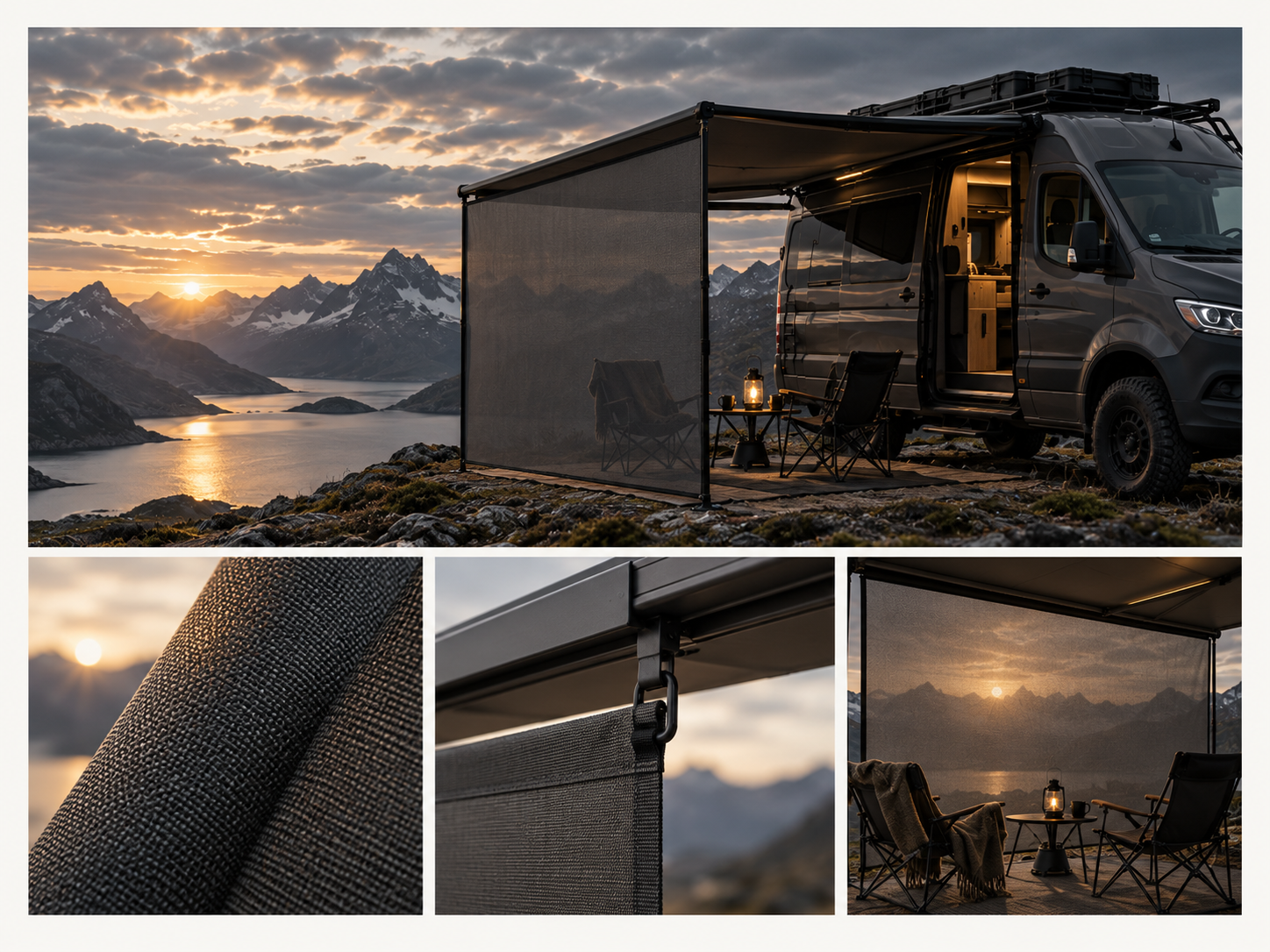 VÆRDR SHADE Drop-down awning sunshade product presentation