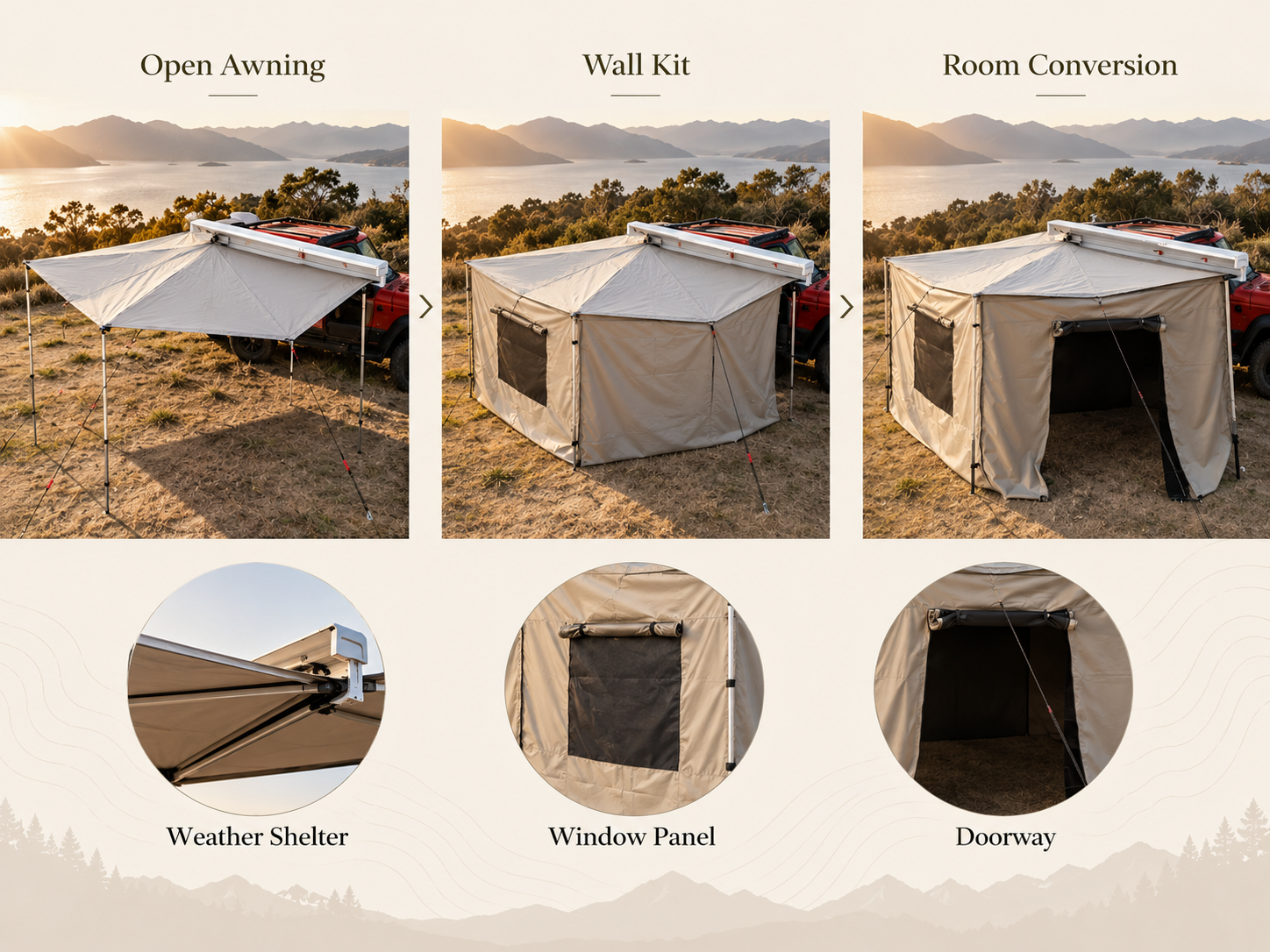 VÆRDR ROOM From awning to enclosed room