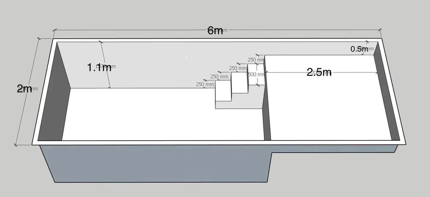 Auremont Baja shelf and stair concept drawing