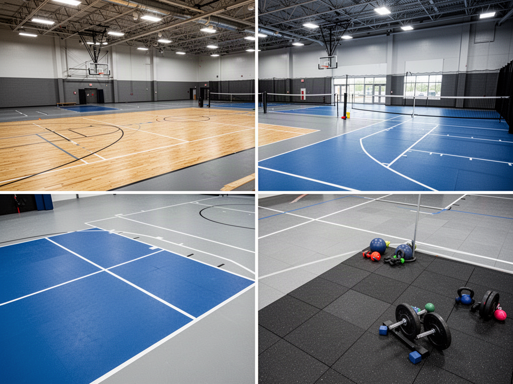 Indoor and outdoor sports flooring systems compared
