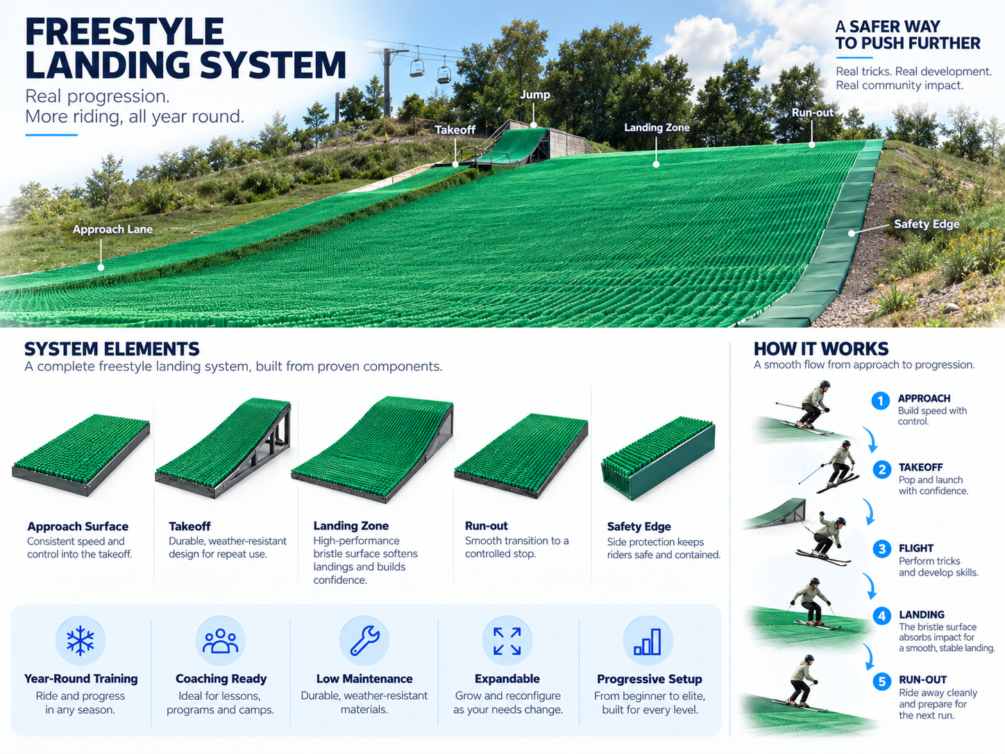 Technical freestyle training system diagram