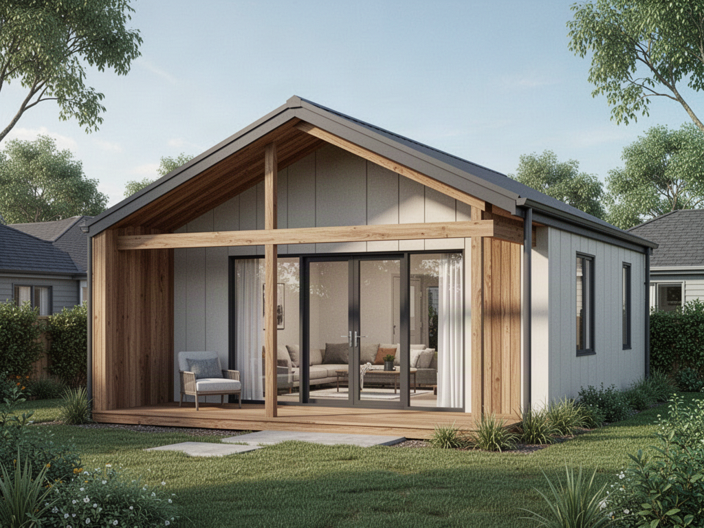 ARVELL V54 prefabricated verandah home