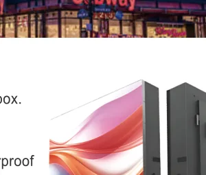 Fixed outdoor steel LED display cabinet