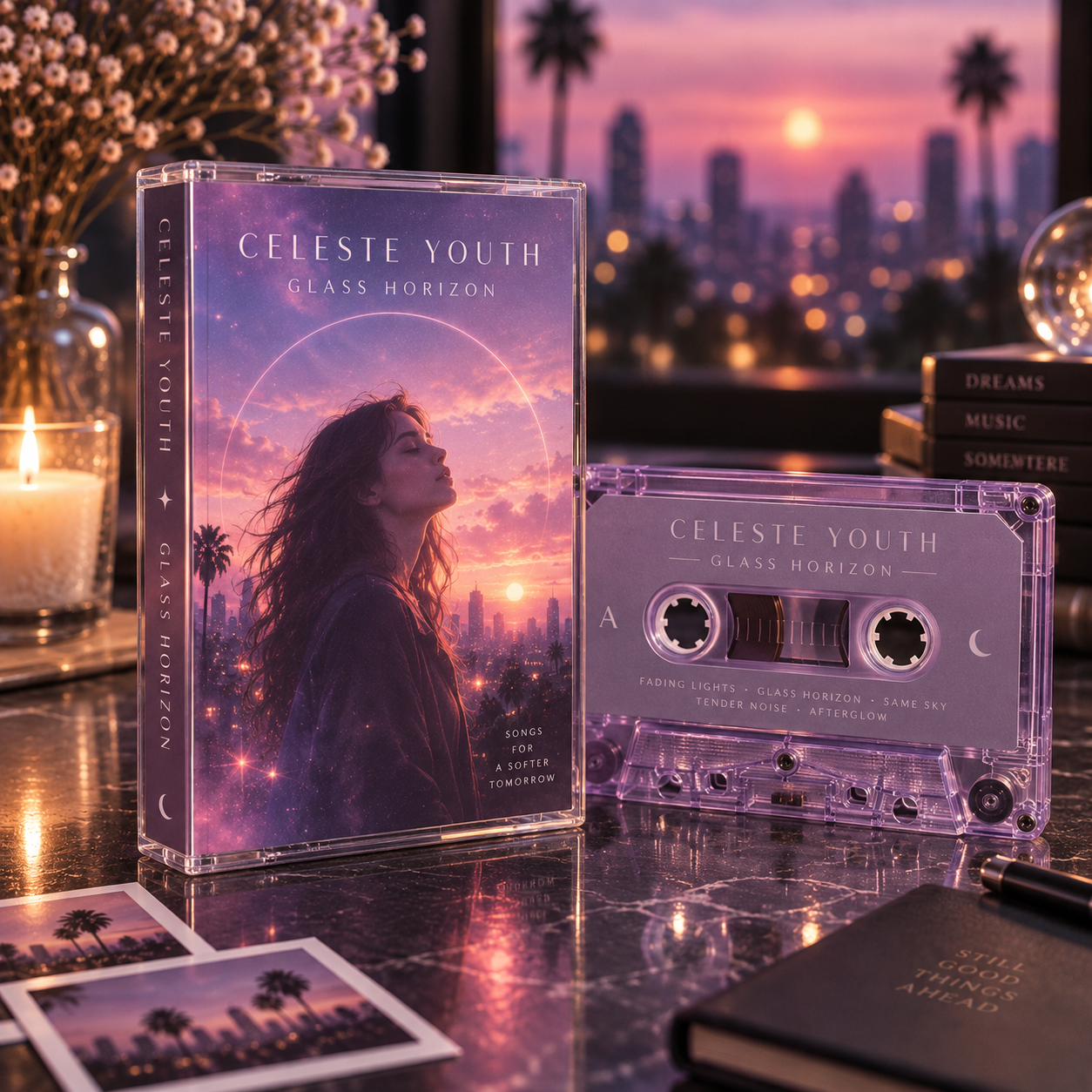 Fictional premium cassette release with coordinated artwork