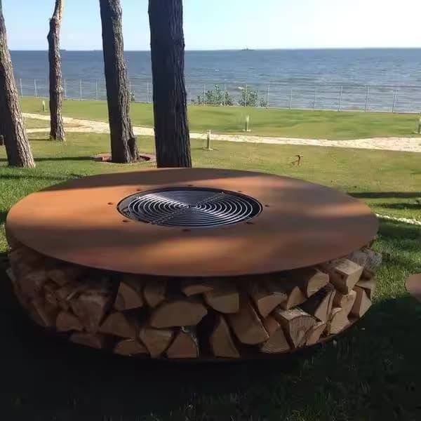 Kossuth Round Corten Steel Fire Pit product view 6