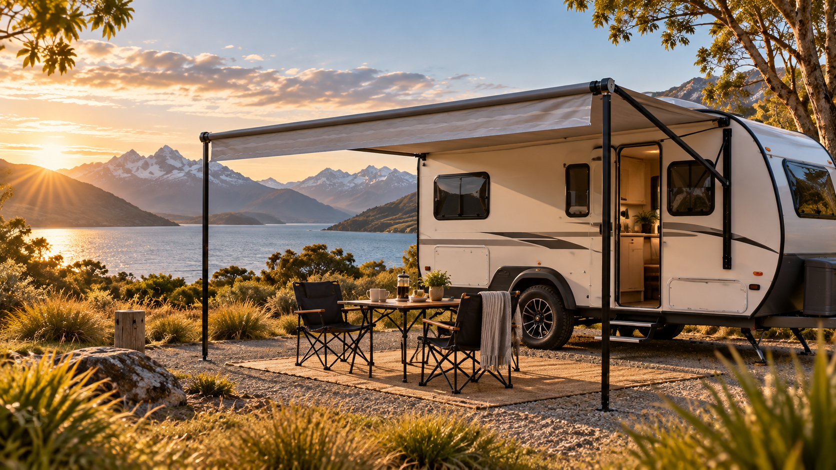 VÆRDR TOUR Roll-out caravan & RV trailer awning product presentation