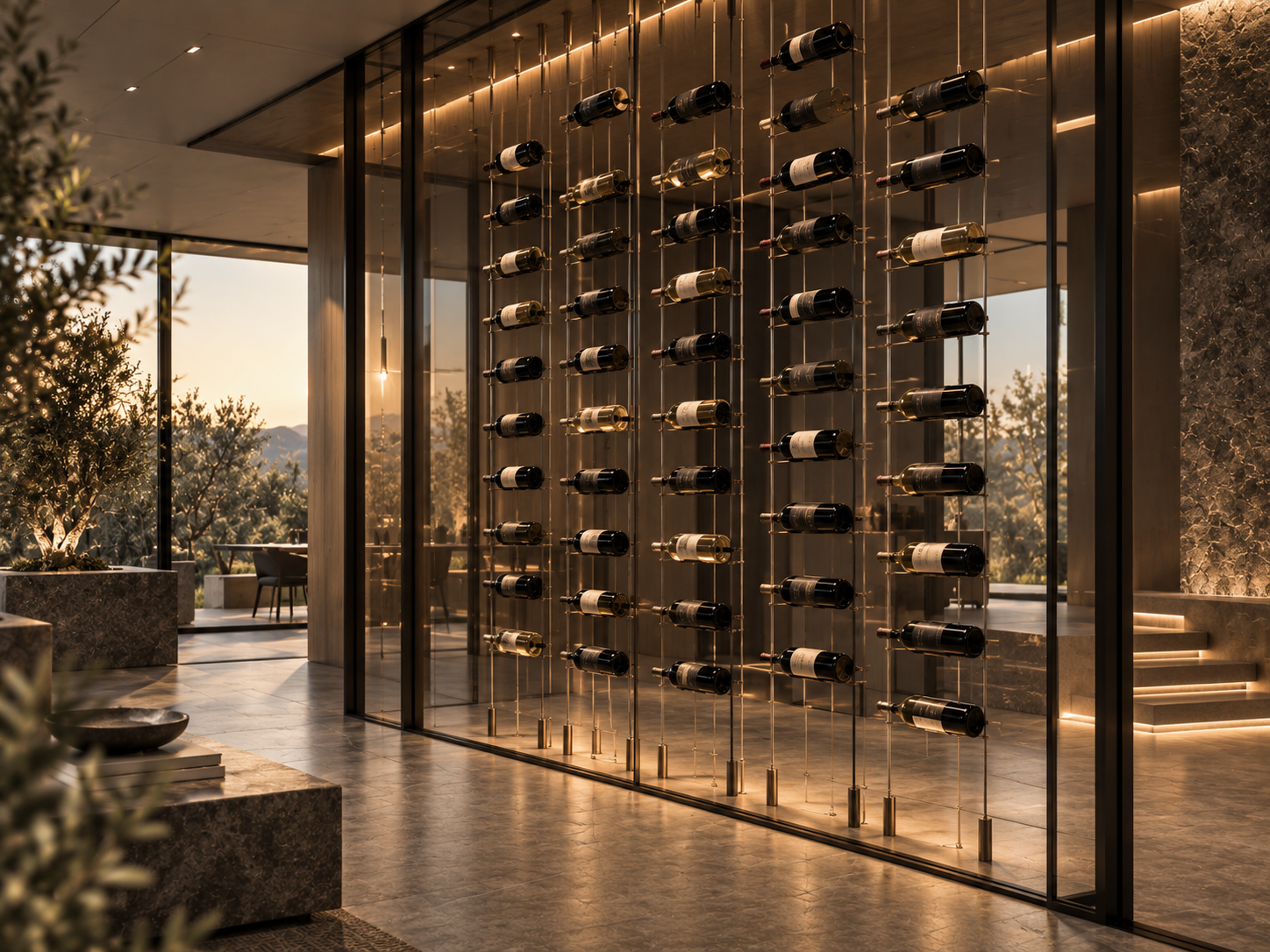 VAELTR floating cable wine display