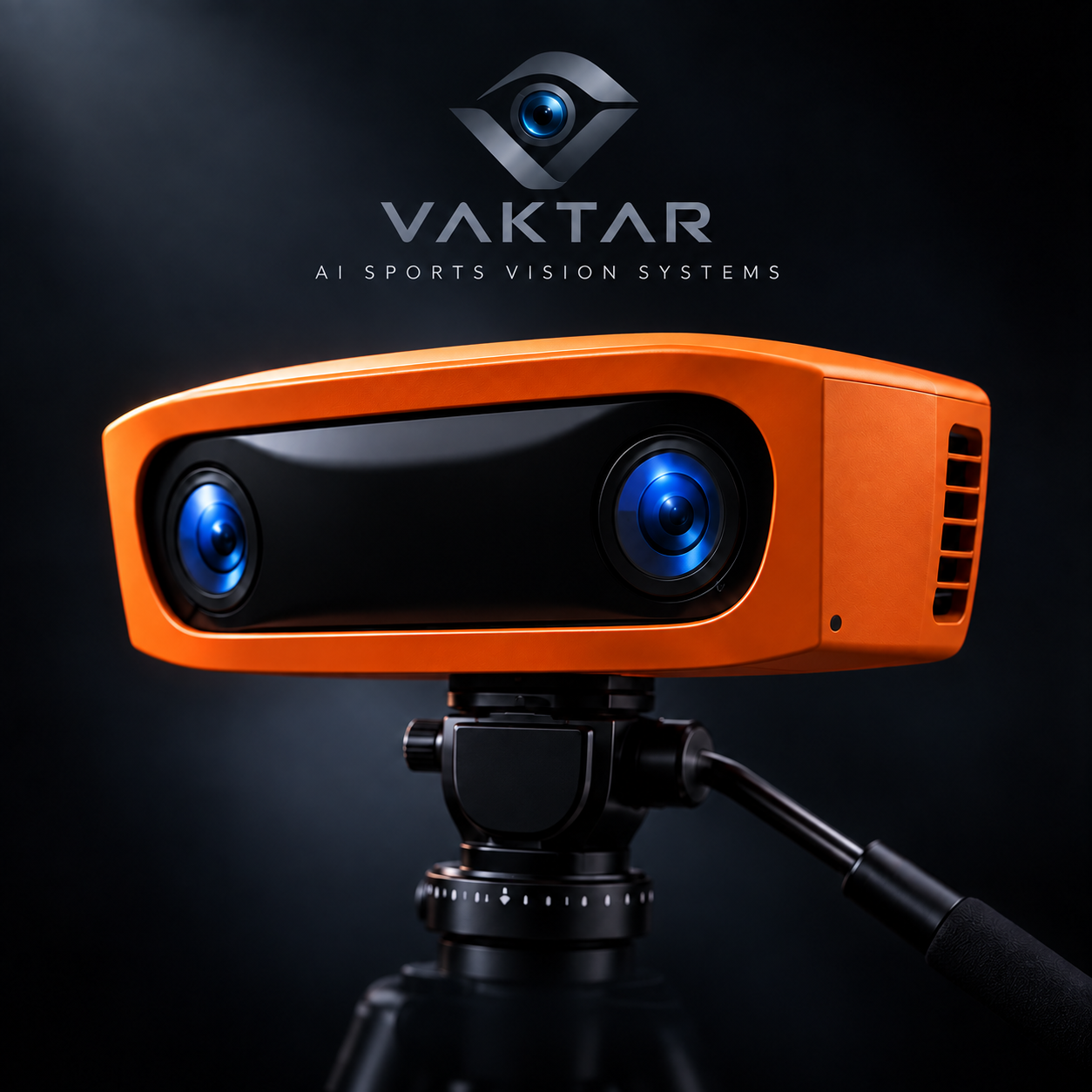Unbranded sports vision camera prepared for a community sports venue