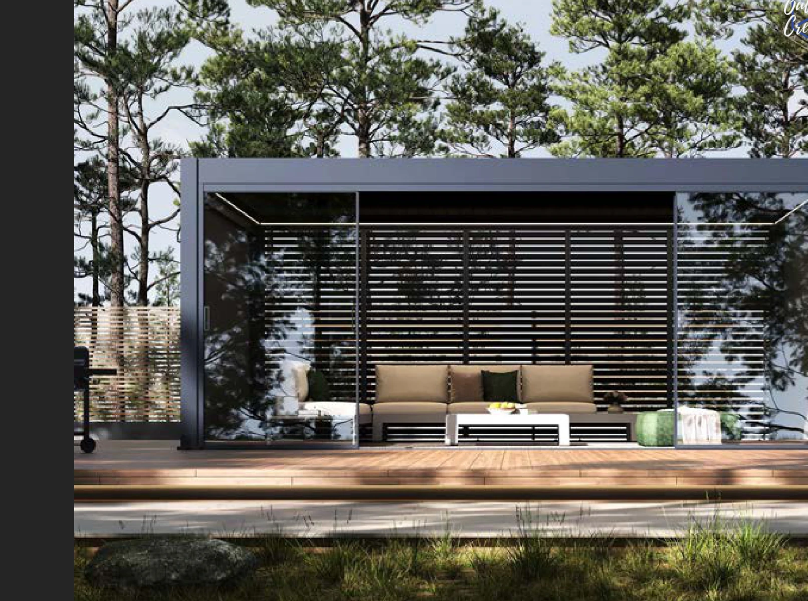 VARDHUS GRAND modular louvred outdoor structure
