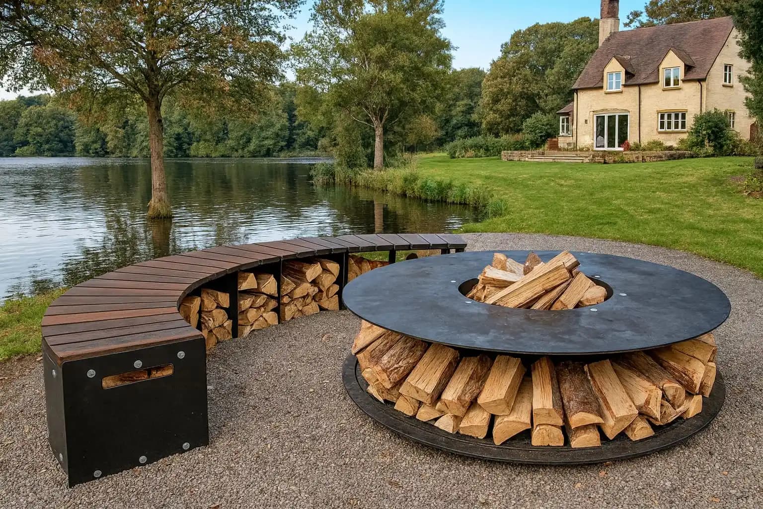 Kossuth Round Corten Steel Fire Pit product view 7