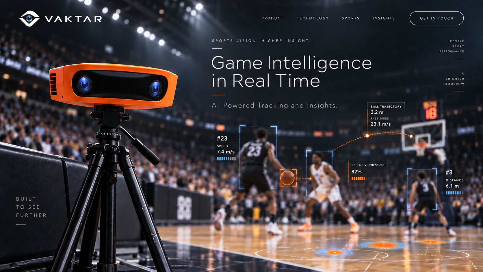 VAKTAR basketball tracking and real-time game intelligence concept