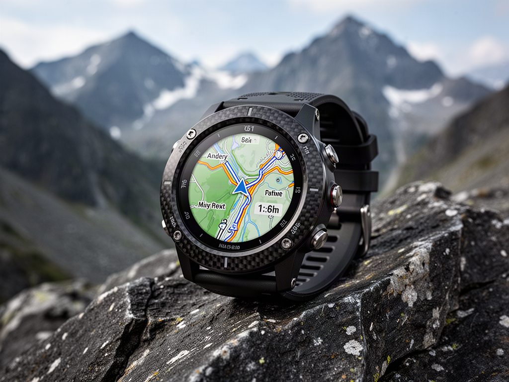Representative rugged black GPS multisport watch product view