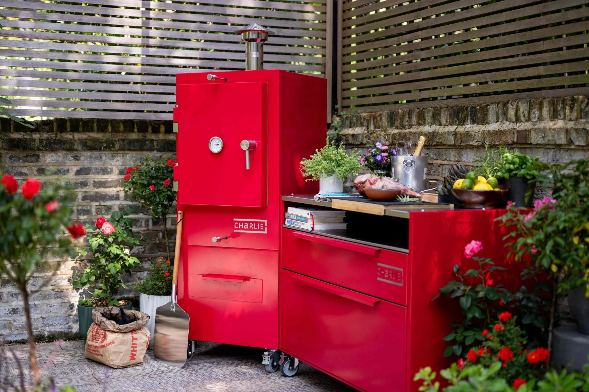 Rhubarb Charlie Oven and matching kitchen island