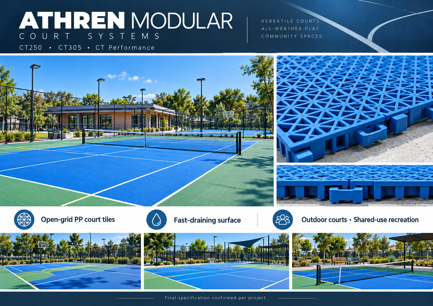 Modular PP Court Tiles application concept