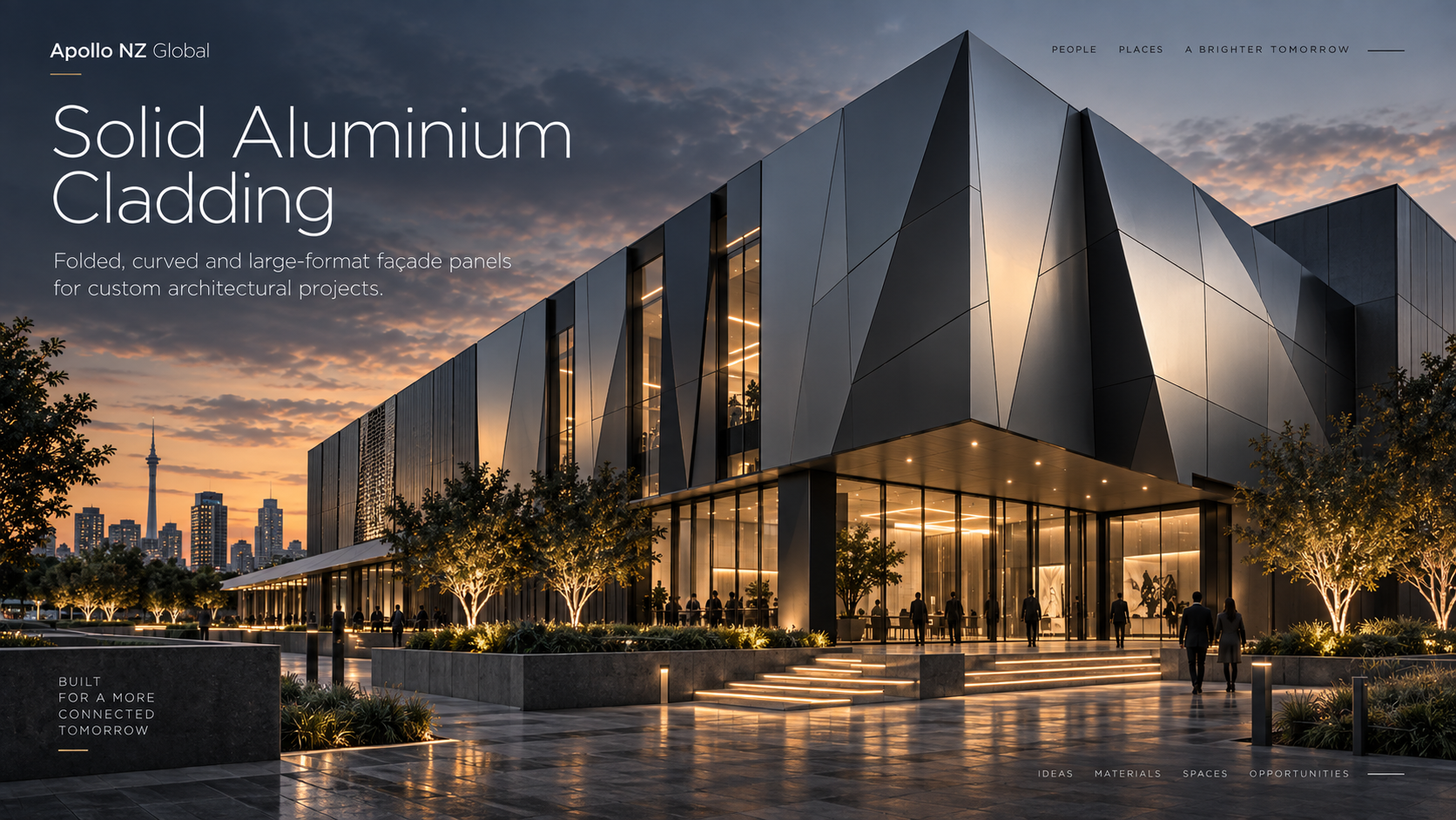 Solid Aluminium Cladding architectural façade concept