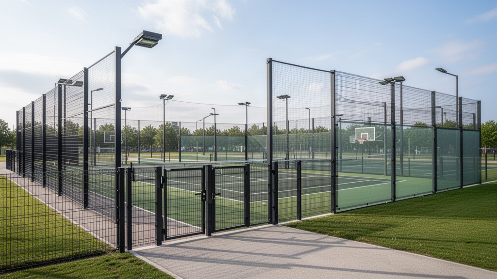 Sports perimeter fencing and containment system