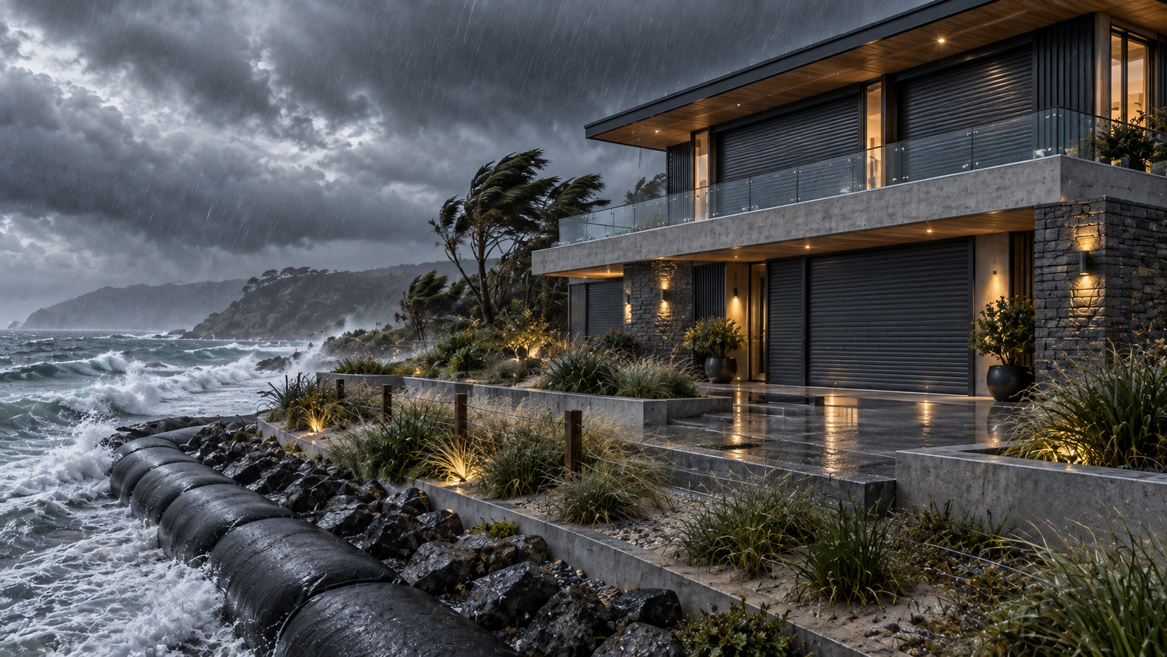 Coastal property used as a salt-exposure and maintenance planning reference