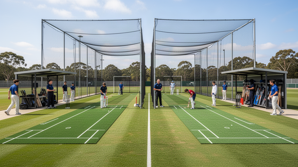 School and club cricket practice lanes