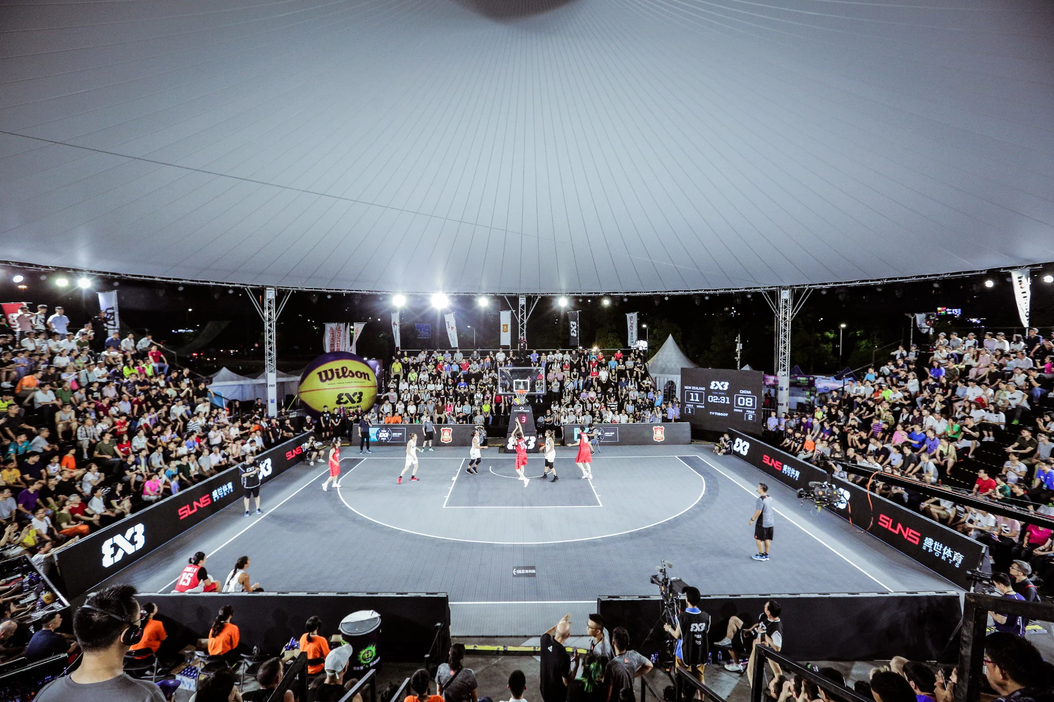 FIBA 3x3 competition on Enlio modular sports flooring